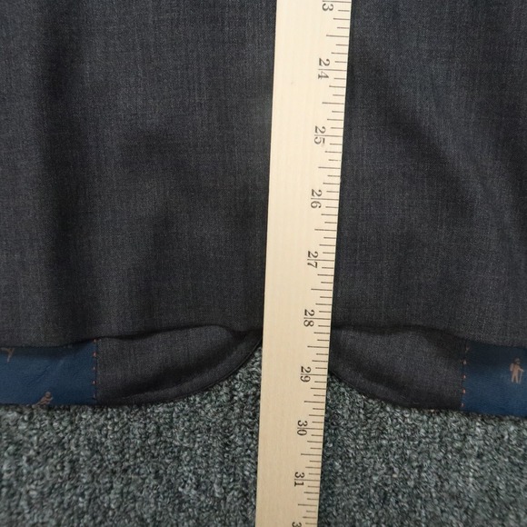 Ted Baker Blazer Mens 42R Gray Endurance Wool Double Vent Suit Jacket - Picture 12 of 15